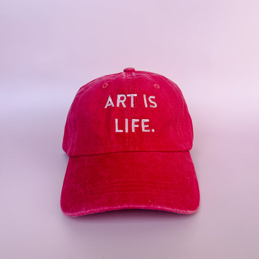 'Art is Life' Acid Washed Cap